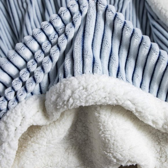 Bedding Oversized Luxury Sherpa Blanket Blue Extra Large Poshmark